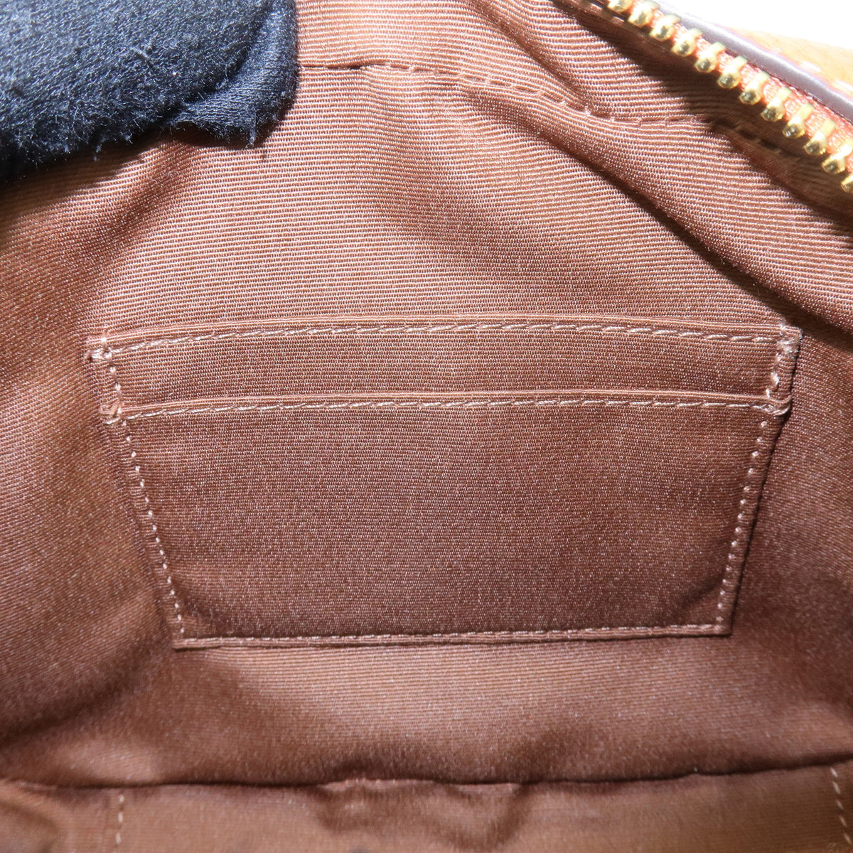 COACH Logo Leather Shoulder Bag Crossbody Bag Camel Brown