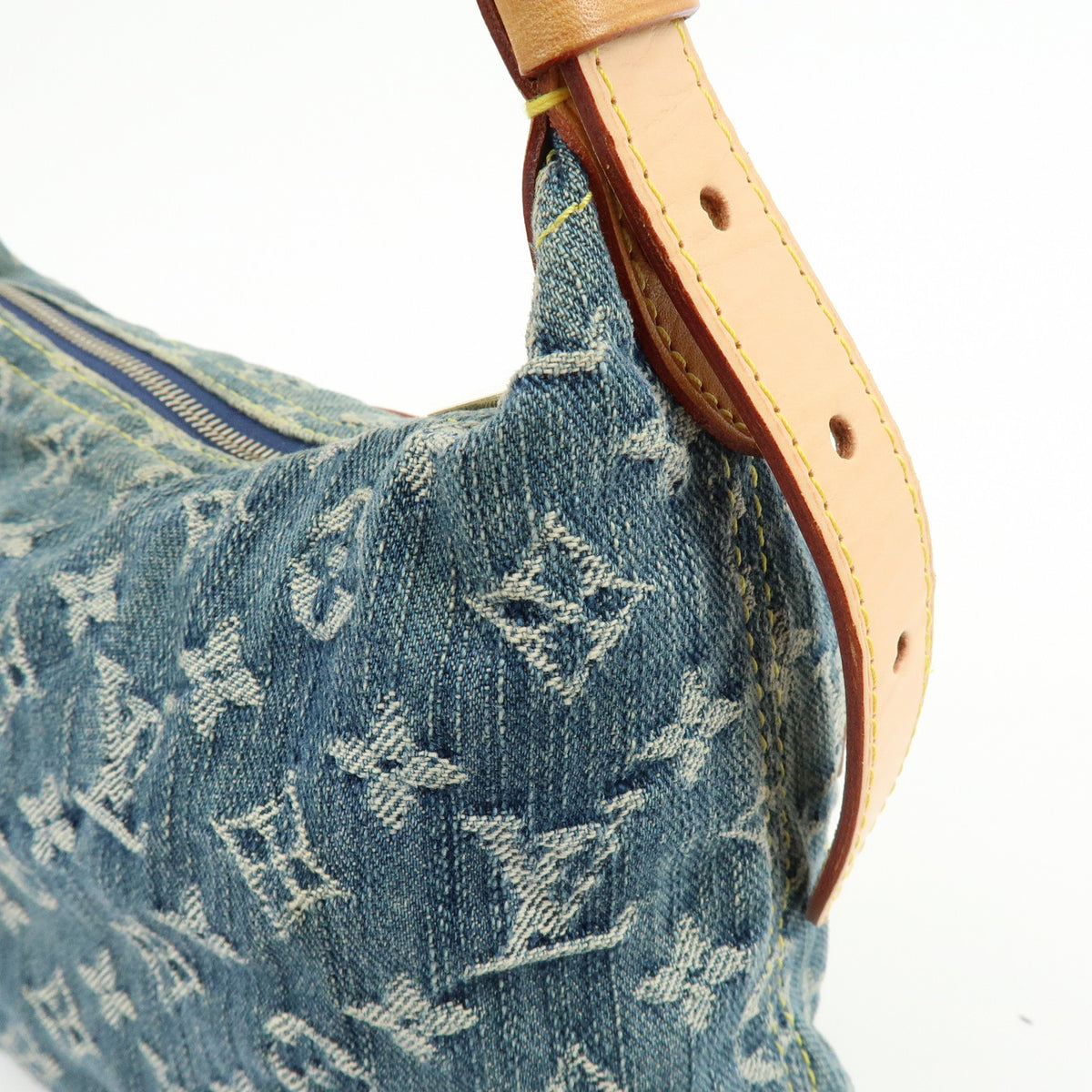 Louis Vuitton Monogram Denim Baggy PM 2Way Shoulder Bag Blue M95049 Lot