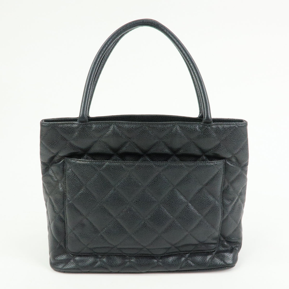 CHANEL Matelasse COCO Mark Medallion Tote Bag Hand Bag Black A01804