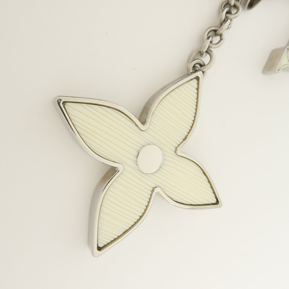 Louis Vuitton Bijoux Sac Fleur de Epi Bag Charm Key Holder White M65085