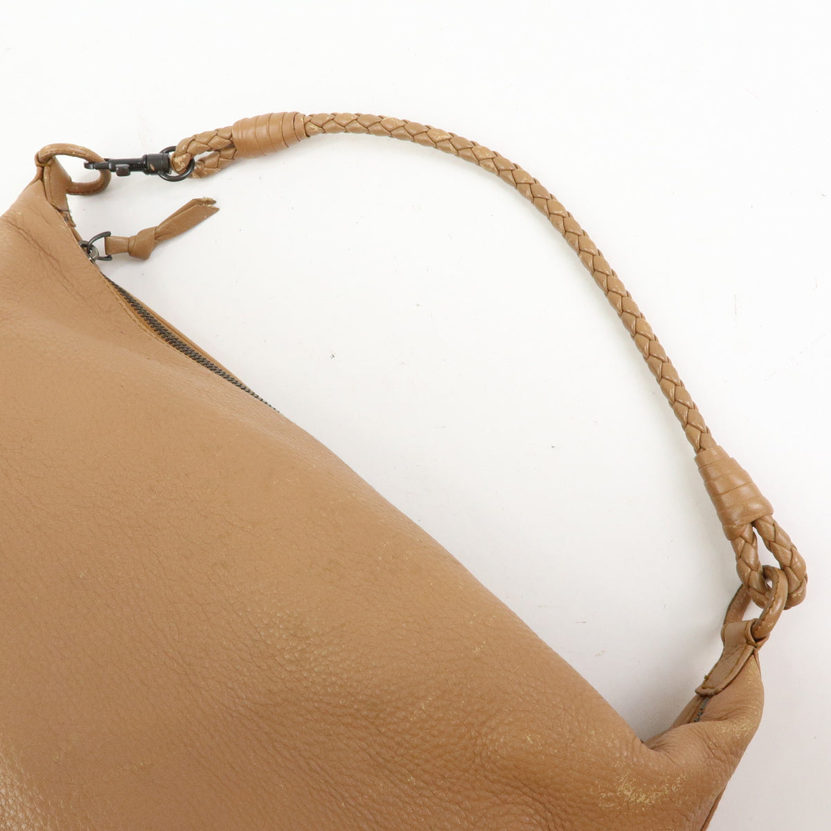 BOTTEGA VENETA Intrecciato Leather Shoulder Bag Hand Bag Brown