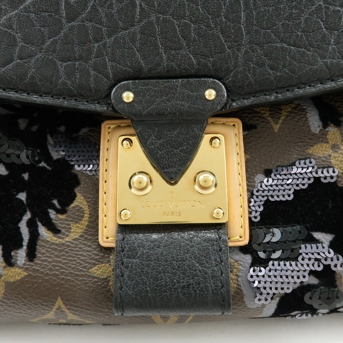Louis Vuitton Monogram Fleur de Jais Carrousel Hand Bag M40434