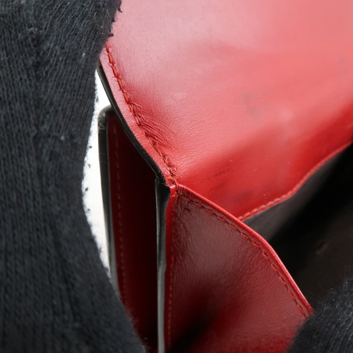 GUCCI Guccissima Leather Bi-fold Compact Wallet Red 406925