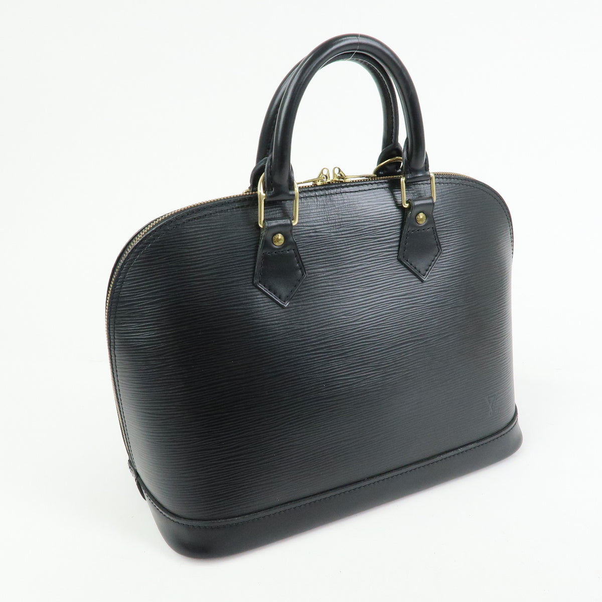 Louis Vuitton Epi Alma Leather Hand Bag Noir Black M52142