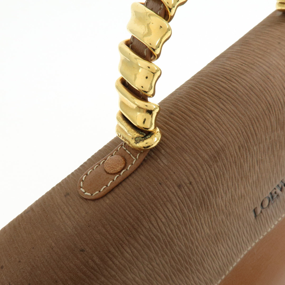LOEWE Velazquez Suede Leather 2Way Shoulder Bag Hand Bag Brown