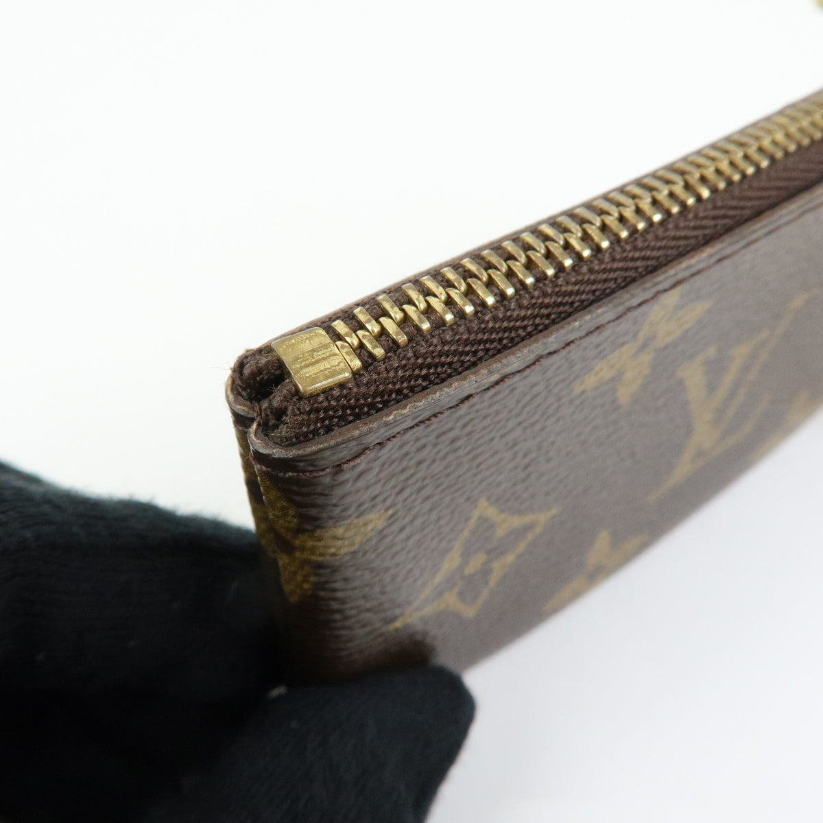 Louis Vuitton Monogram Pochette Cles Coin Case Key Case Brown M62650
