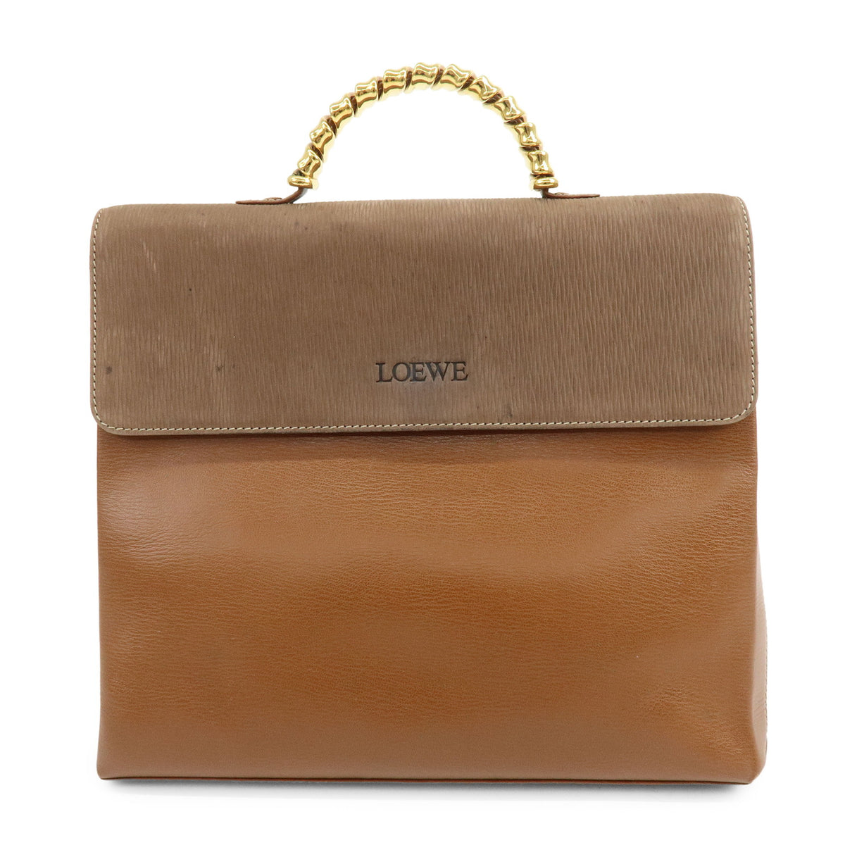 LOEWE Velazquez Suede Leather 2Way Shoulder Bag Hand Bag Brown