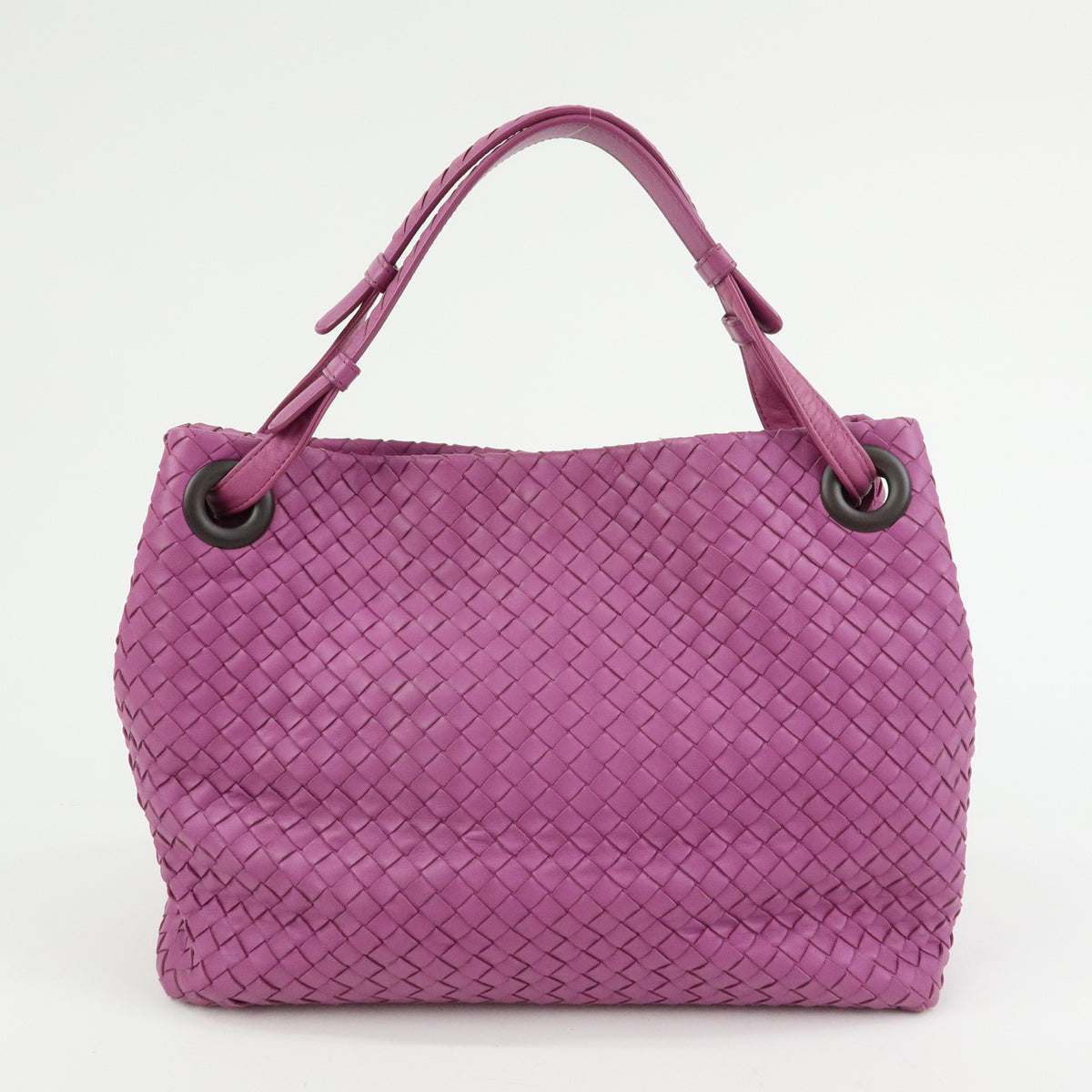 BOTTEGA VENETA Garda Intrecciato Leather Tote Bag Shoulder Bag Purple
