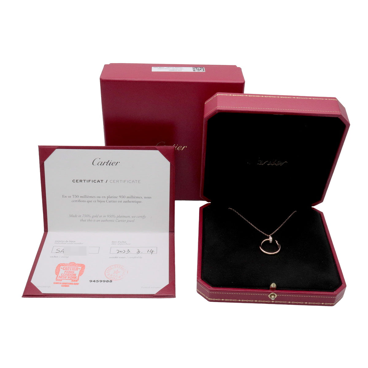 Cartier Juste un Clou 14P Diamond Necklace K18 750PG Rose Gold