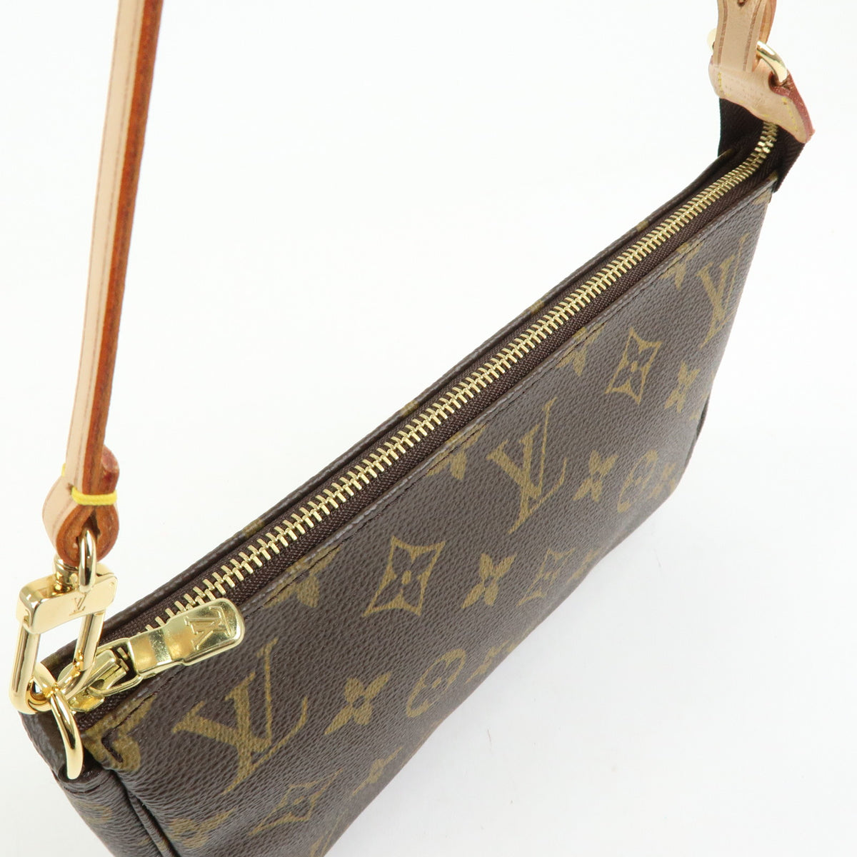 Louis Vuitton Monogram Pochette Accessoires Pouch Hand Bag Brown M51980