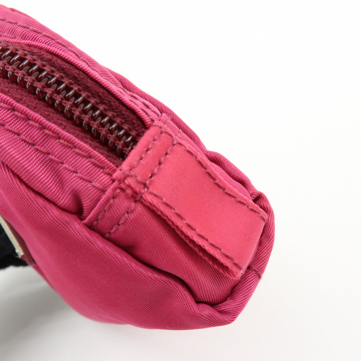 PRADA Triangle Logo Lot of 2 Nylon Pouch Cosmetic Case Purple Pink