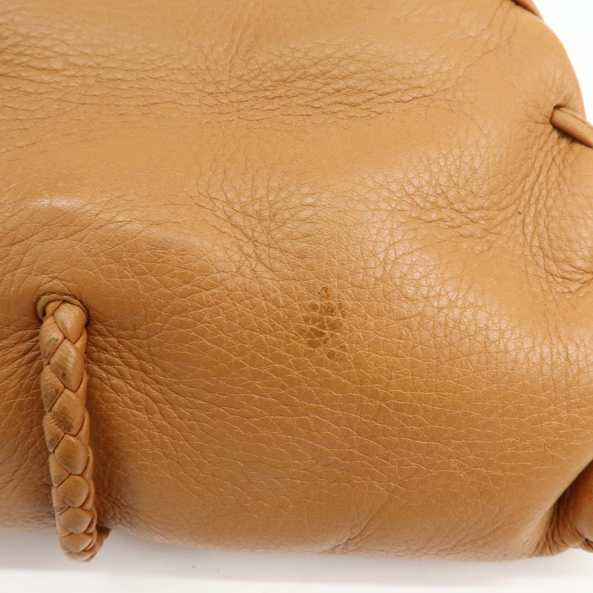 BOTTEGA VENETA Intrecciato Leather Shoulder Bag Hand Bag Brown