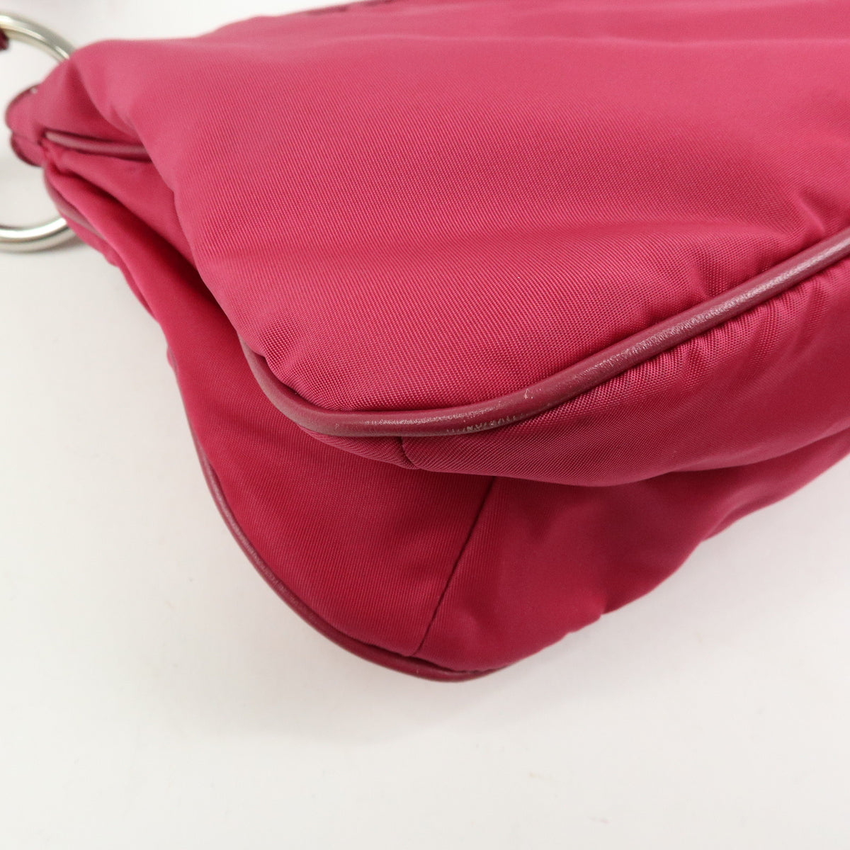 PRADA Logo Nylon Leather Shoulder Bag Hand Bag Pink