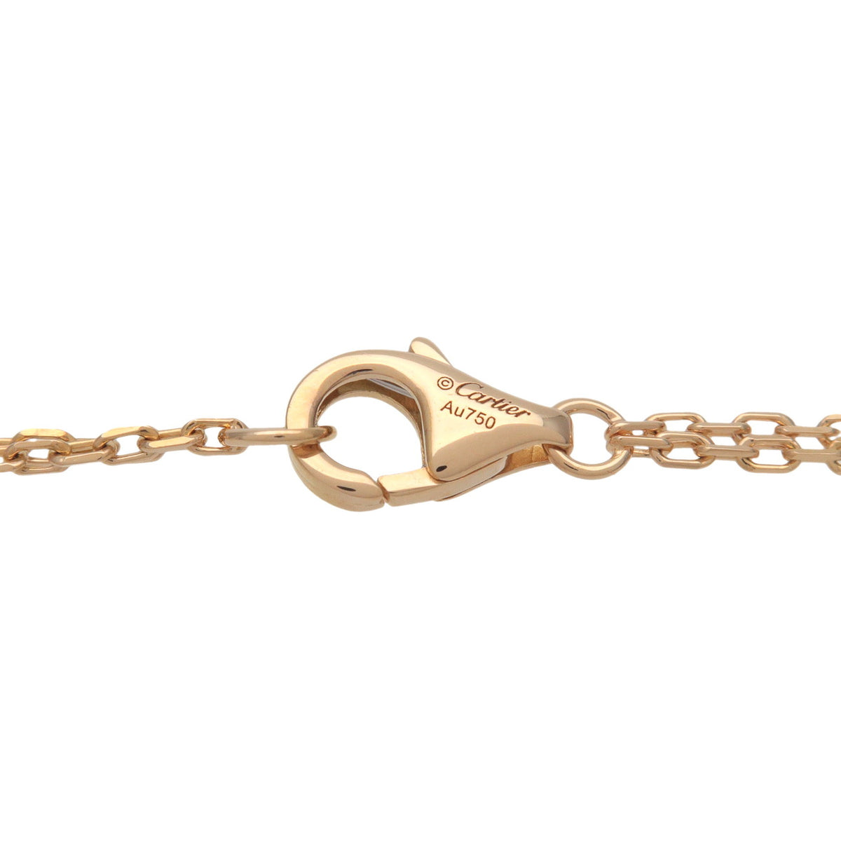 Cartier Love Circle 2P Diamond Necklace K18 750YG Yellow Gold