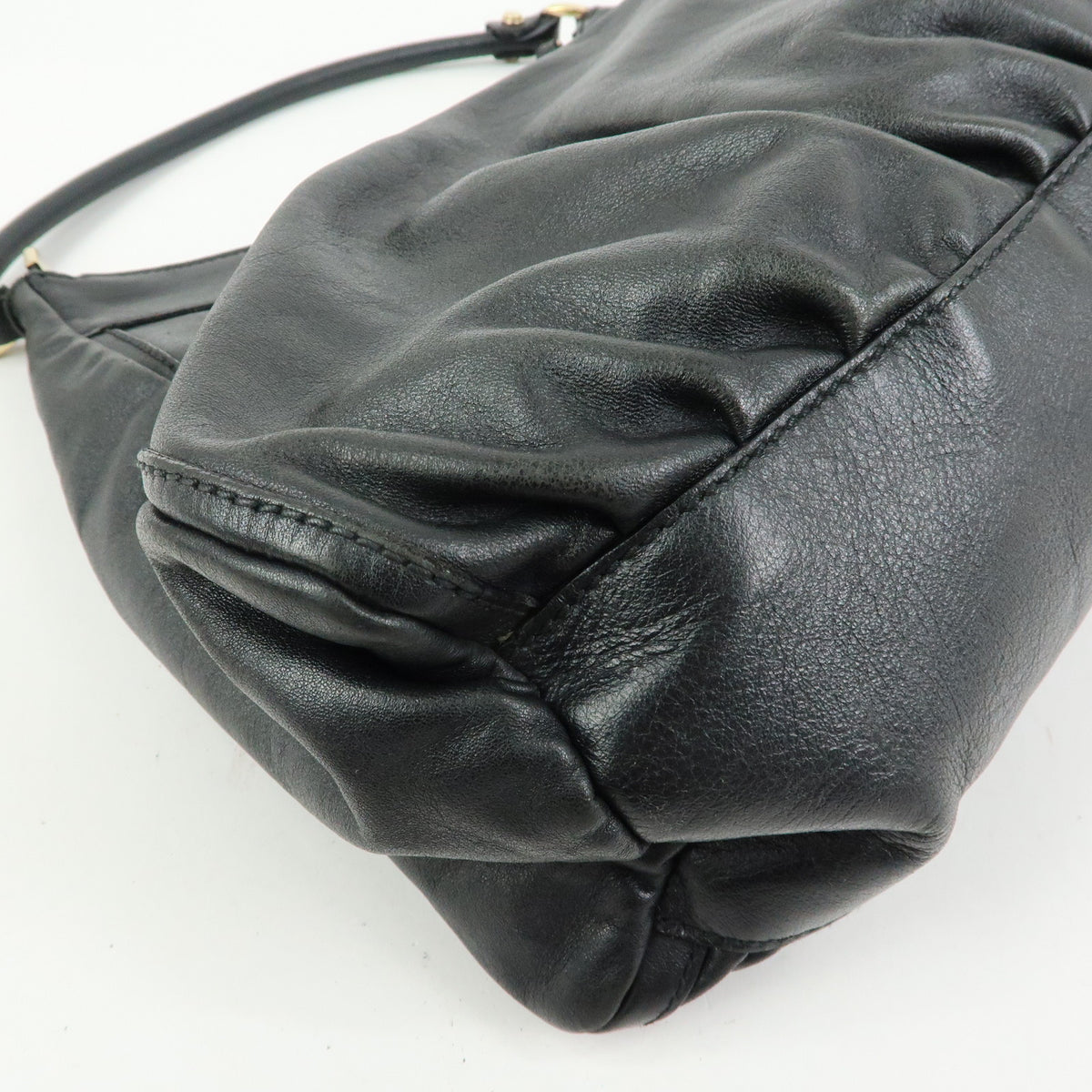 GUCCI Abbey Leather Shoulder Bag Hand Bag Black 189833