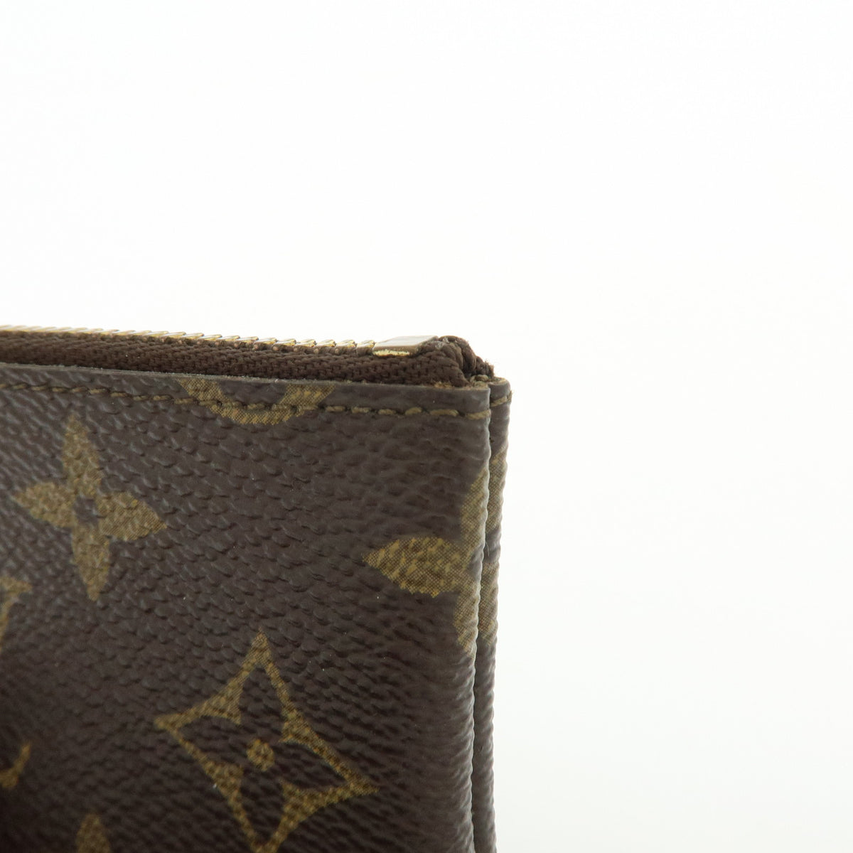 Louis Vuitton Monogram Pochette Cles Coin Case Key Case Brown M62650