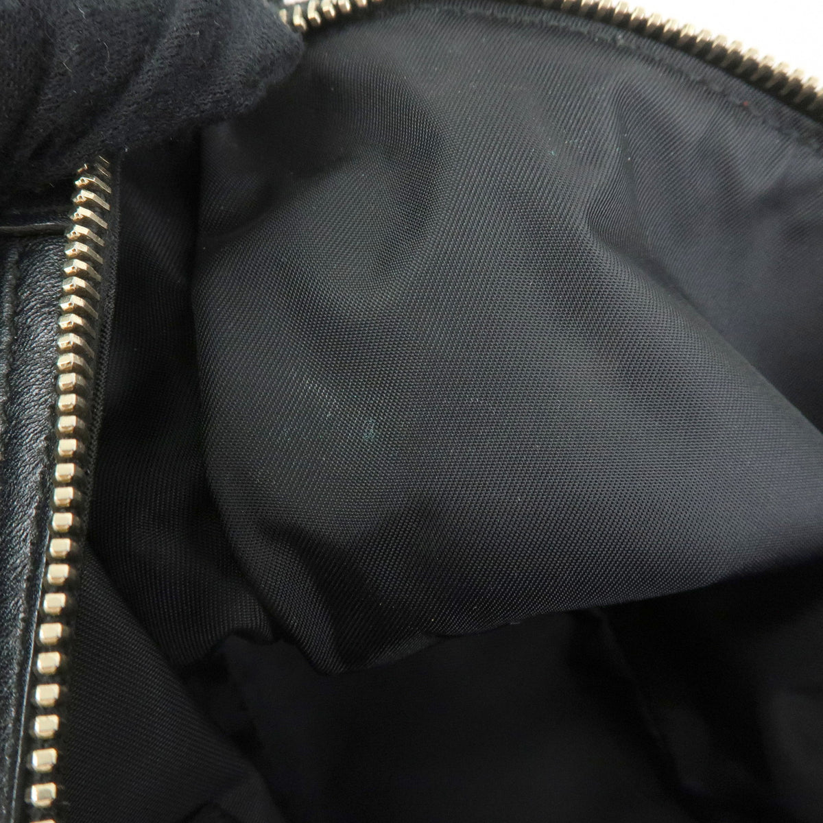 GUCCI Sherry GG Canvas Leather Accessory Pouch Hand Bag Black 224093
