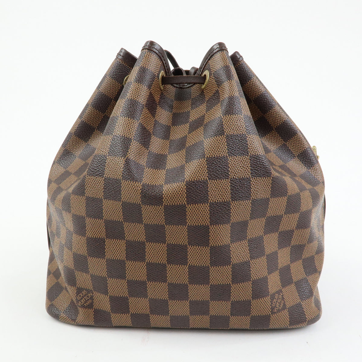 Louis Vuitton Damier Ebene Canvas Leather Petit Noe SPO Shoulder Bag