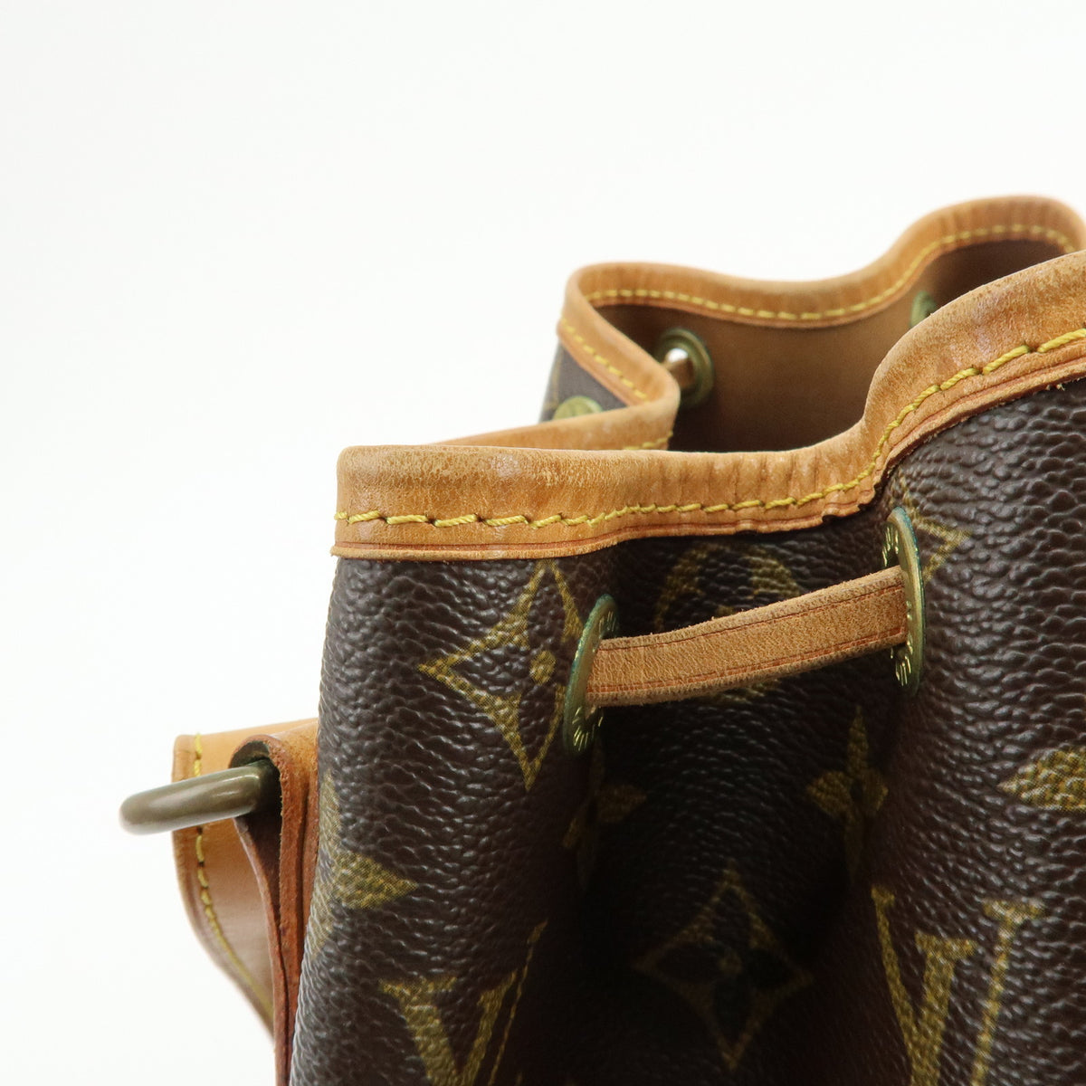 Louis Vuitton Monogram Noe Canvas Leather Shoulder Bag Brown M42224