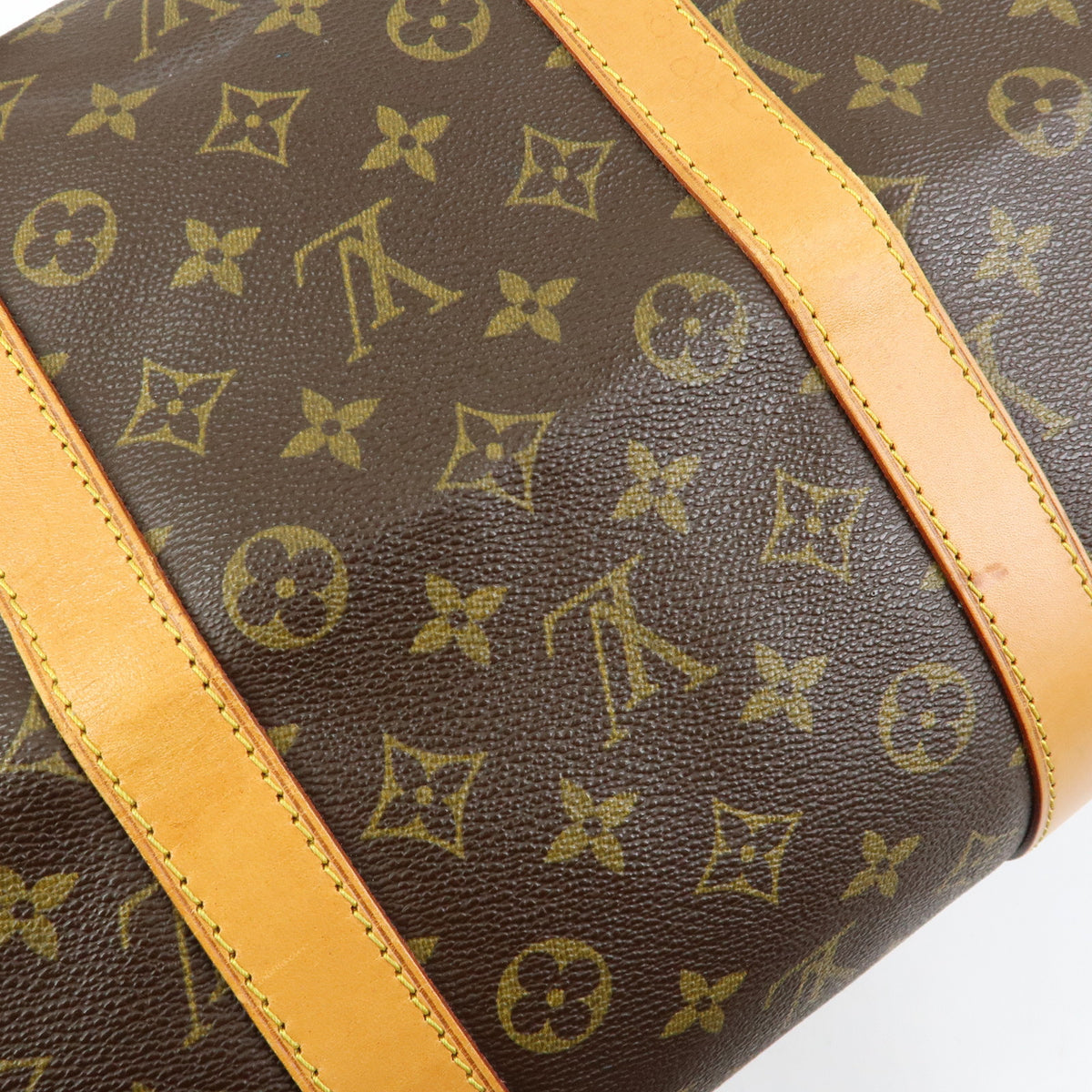 Louis Vuitton Monogram Keep All Bandouliere 55 Boston Bag Brown M41414