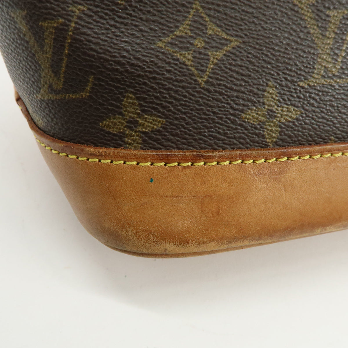 Louis Vuitton Monogram Alma Canvas Leather Hand Bag Brown M51130