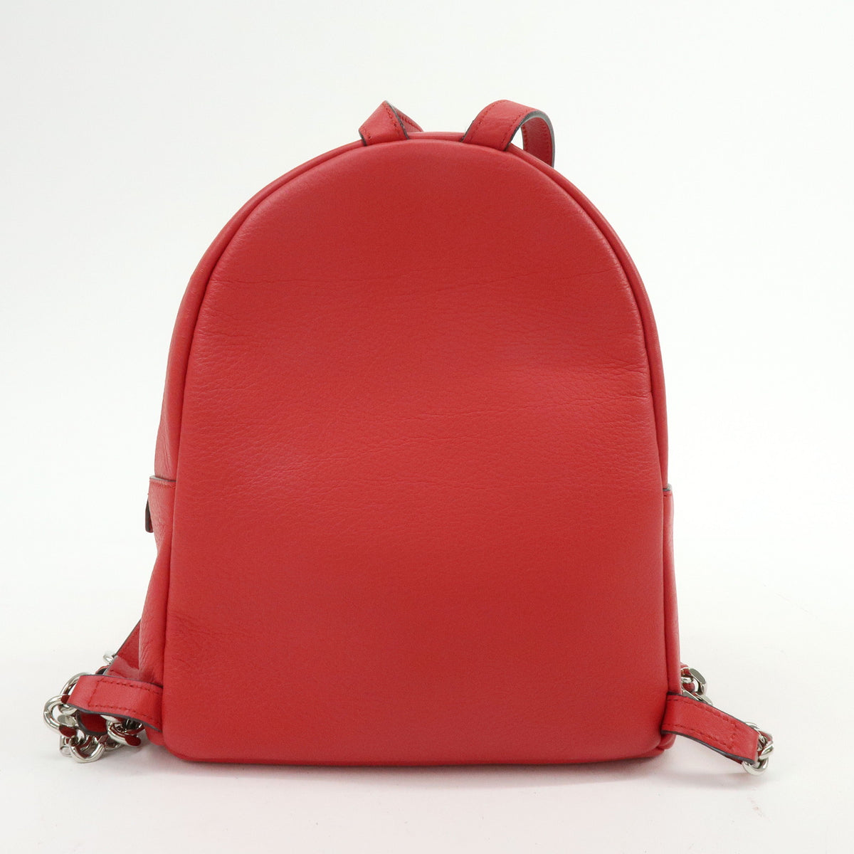 FENDI By the way Leather Mini Backpack Rucksack Studs Red 8BZ038