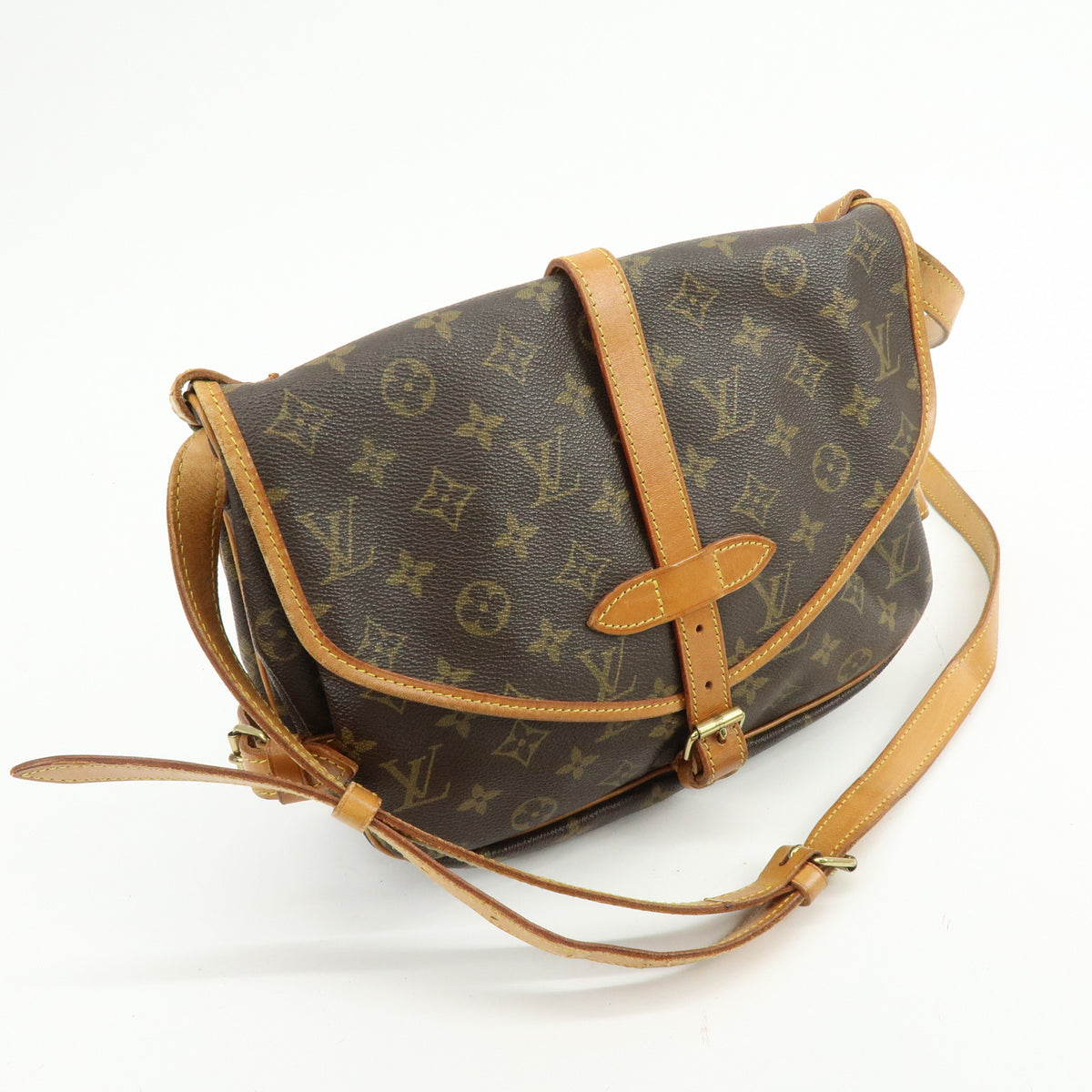 Louis Vuitton Monogram Saumur 30 Canvas Shoulder Bag Brown M42256