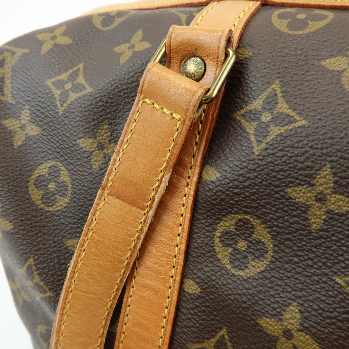 Louis Vuitton Monogram Sac Souple 35 Boston Bag Brown M41626