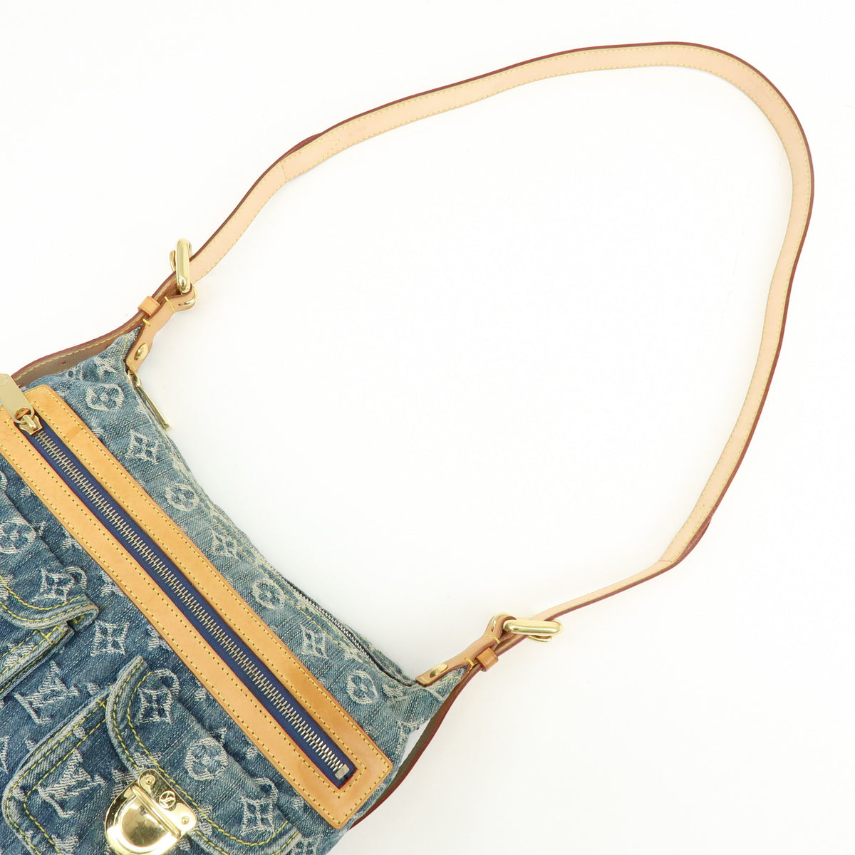 Louis Vuitton Monogram Denim Baggy PM 2Way Shoulder Bag Blue M95049 Lot