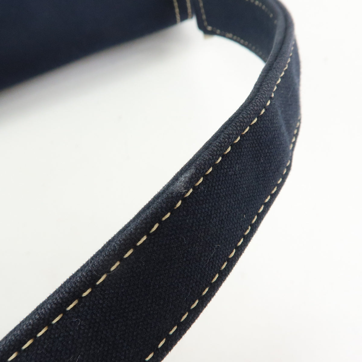 FENDI Mamma Baguette Canvas Shoulder Bag Hand Bag Navy 26424