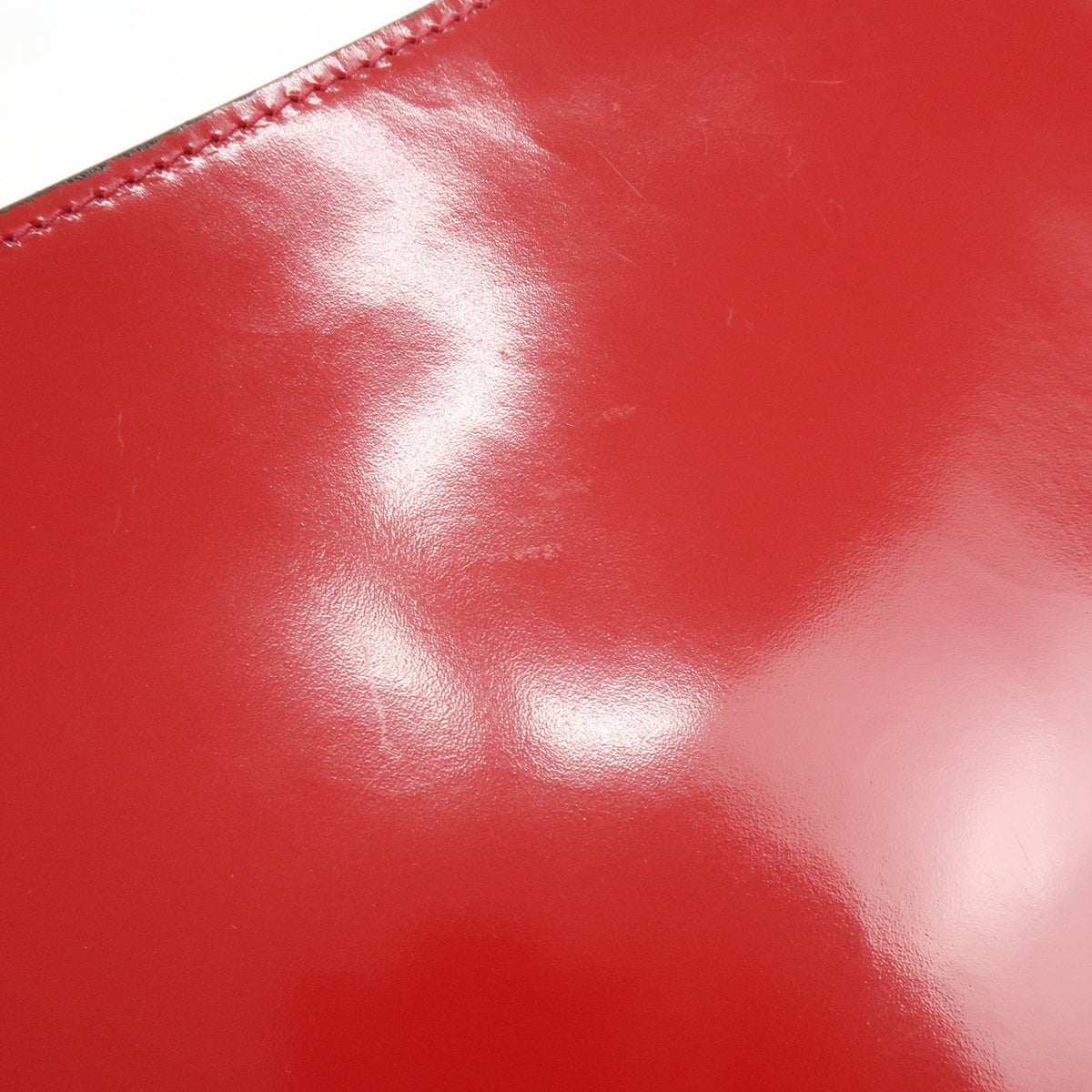 Ferragamo Patent Leather Shoulder Bag Crossbody Bag Red