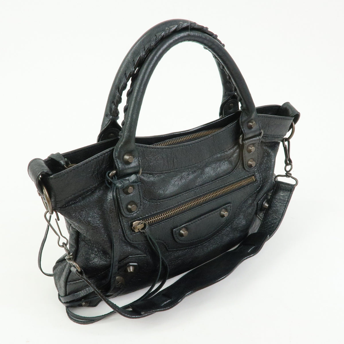BALENCIAGA The First Leather 2Way Bag Shoulder Bag Hand Bag 103208