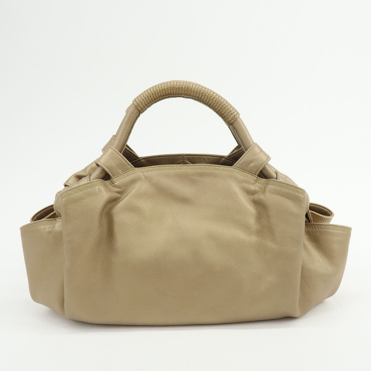 LOEWE Anagram Nappa Aire Leather Hand Bag Tote Bag Gold