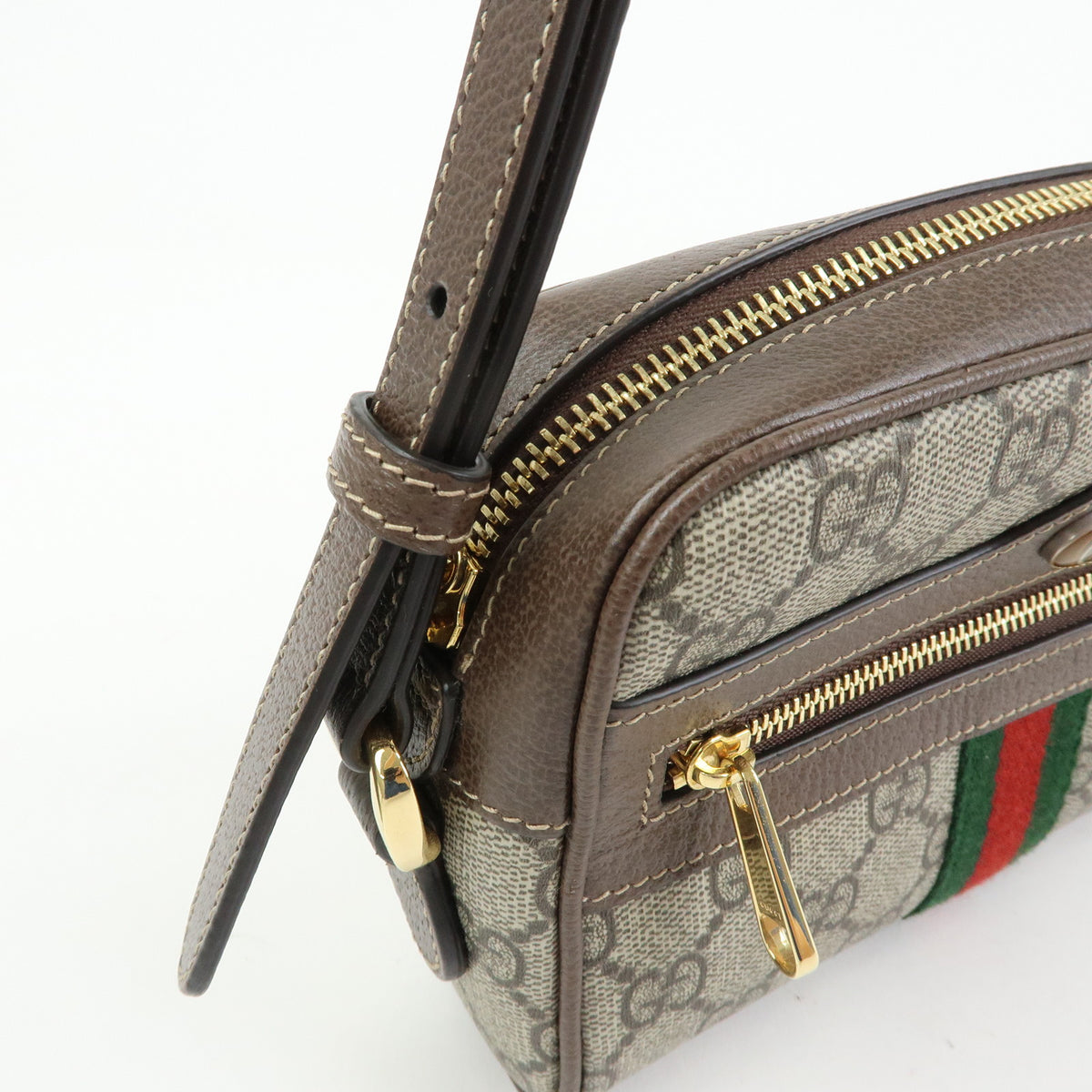 GUCCI Ophidia Sherry Double G GG Supreme Leather Shoulder Bag 517350