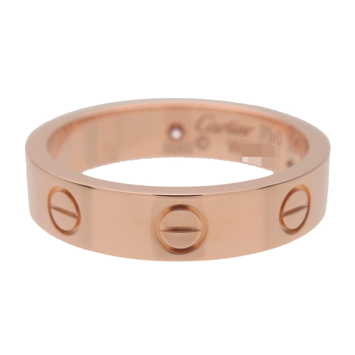 Cartier Mini Love 1P Diamond Ring K18 750PG Rose Gold #50 US5.25 EU50