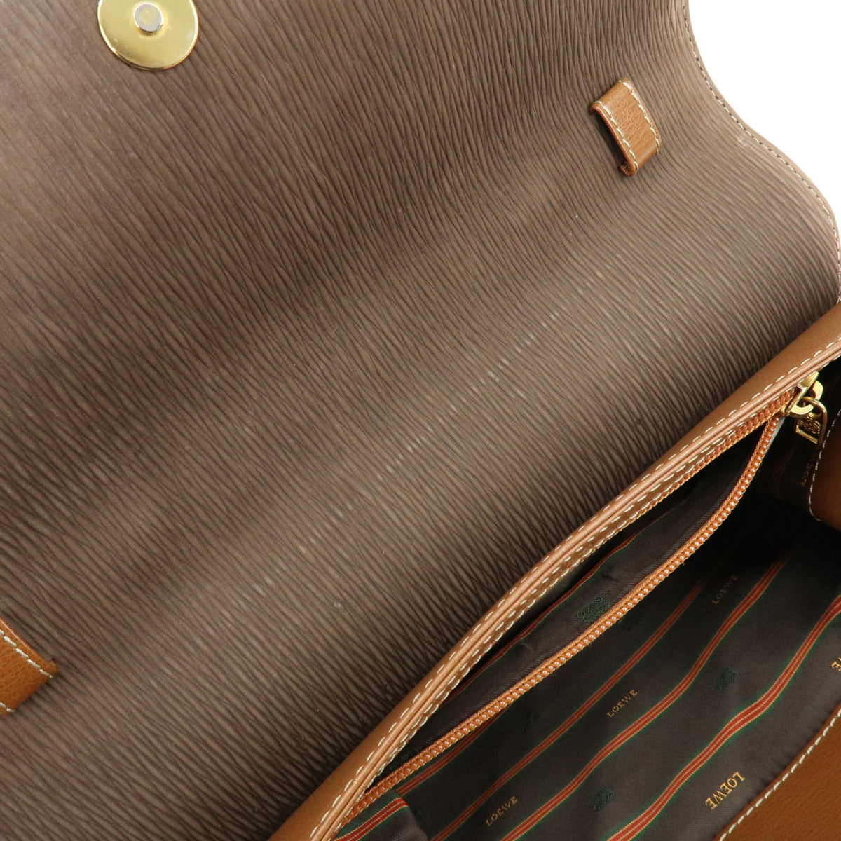 LOEWE Velazquez Suede Leather 2Way Shoulder Bag Hand Bag Brown