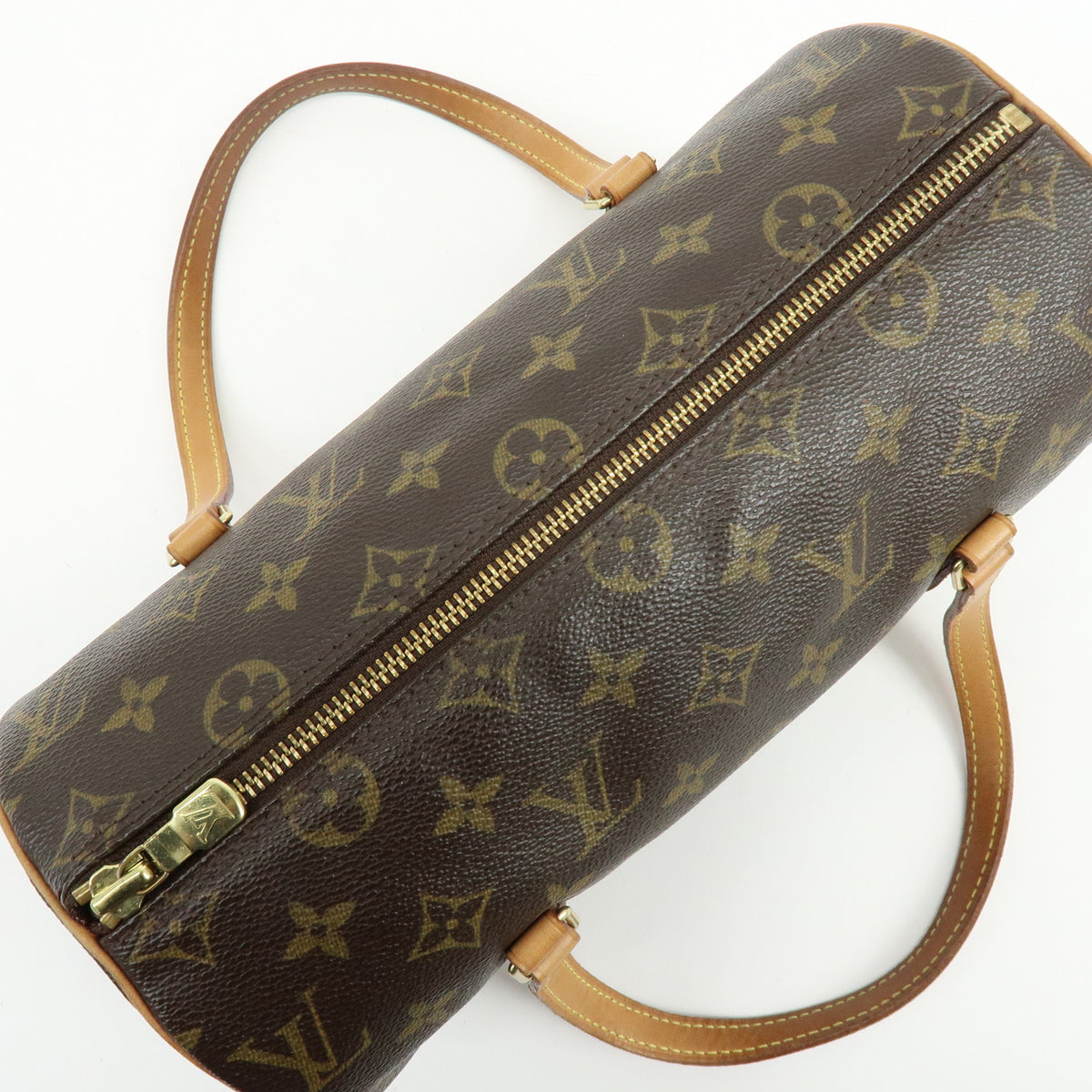 Louis Vuitton Monogram Papillon 26 Hand Bag Old Style Brown M51366