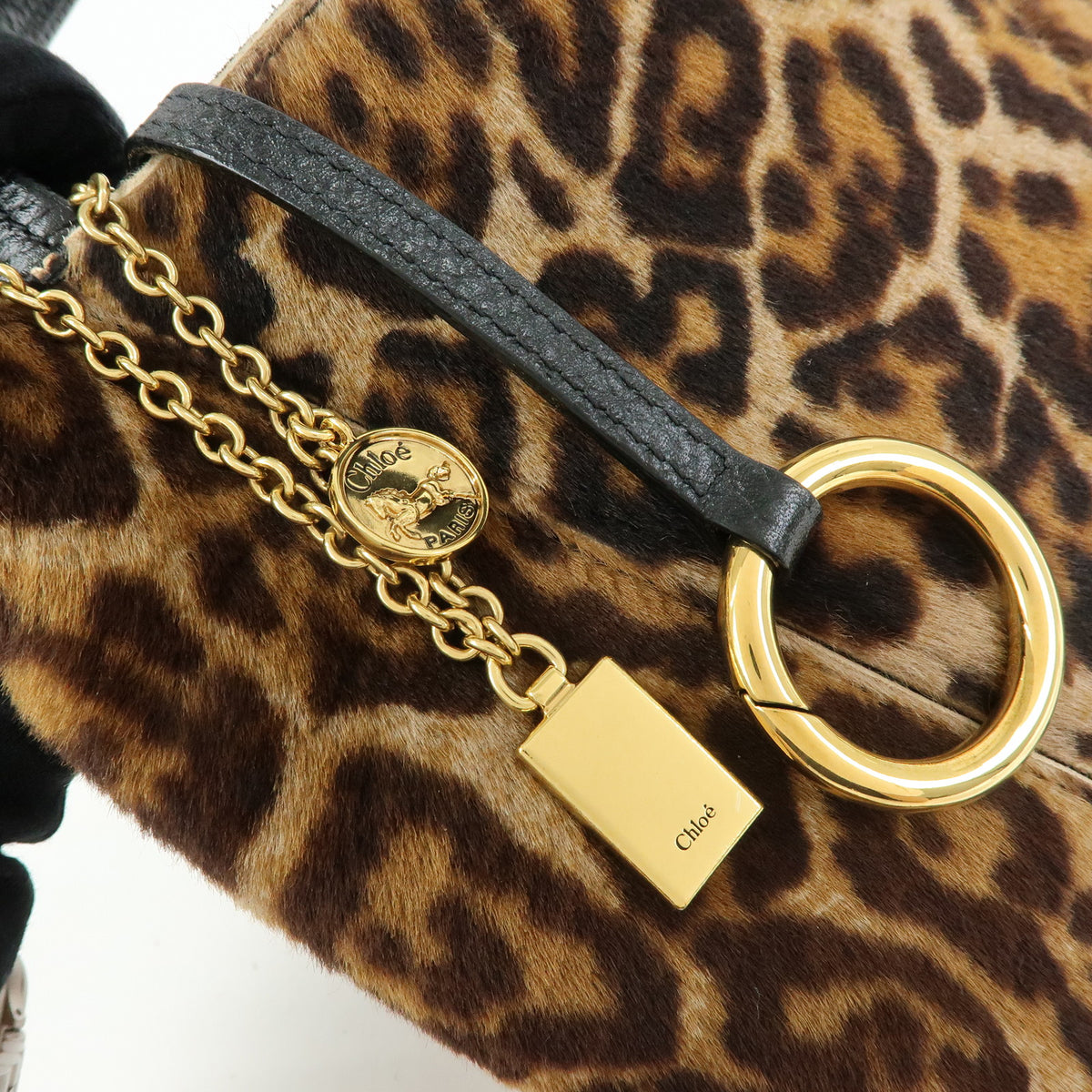 Chloe See By Chloe Unborn Calf Spin Small Leopard Pattern 2Way Bag