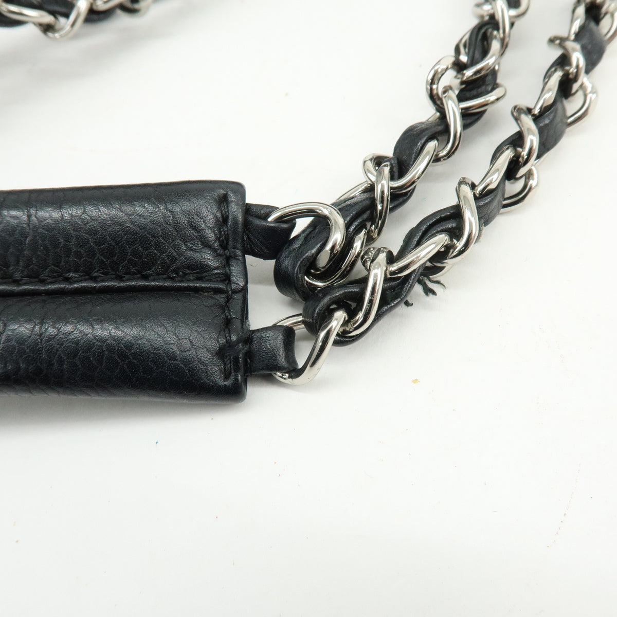 CHANEL Matelasse COCO Mark Caviarskin Chain Shoulder Bag Tote Bag Black