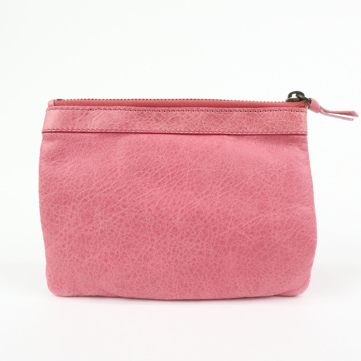 BALENCIAGA Classic Leather Mini Pouch Coin Purse Pink 130783