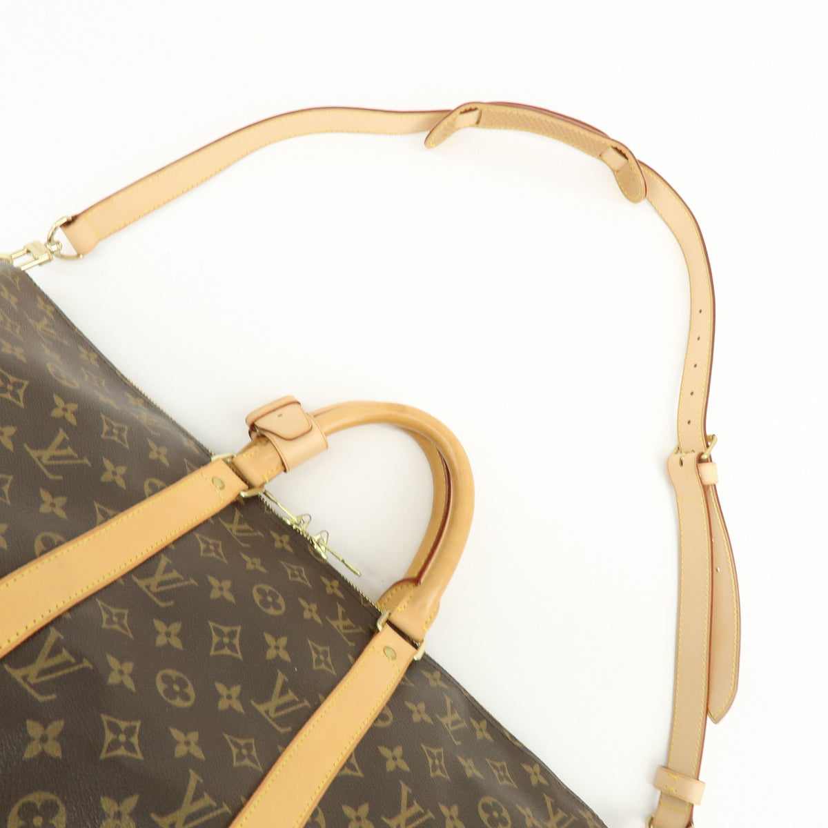 Louis Vuitton Monogram Keep All Bandouliere 50 Boston Bag Brown M41416