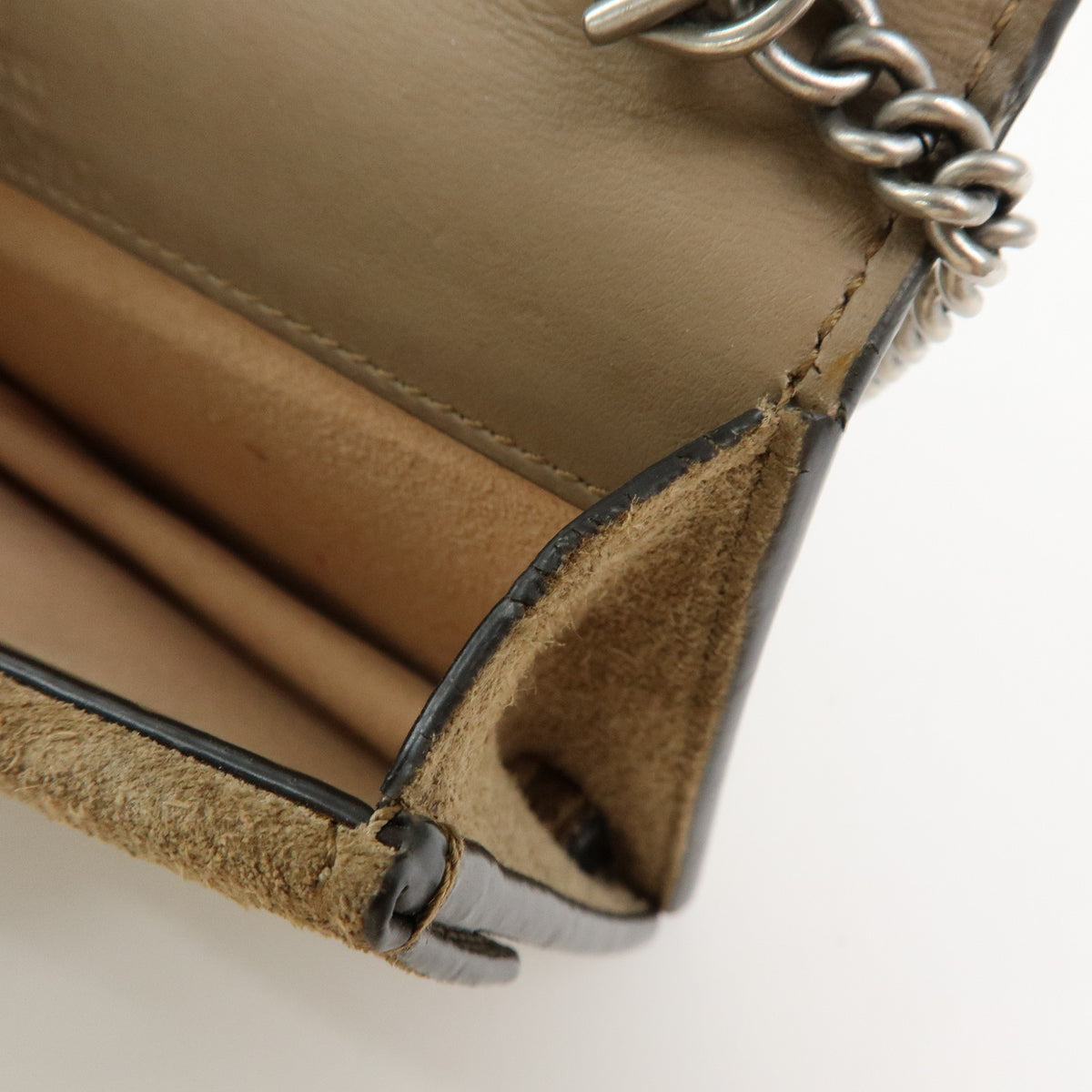 GUCCI Dionysus Super Mini Bag Leather Chain Shoulder Bag Beige 476432