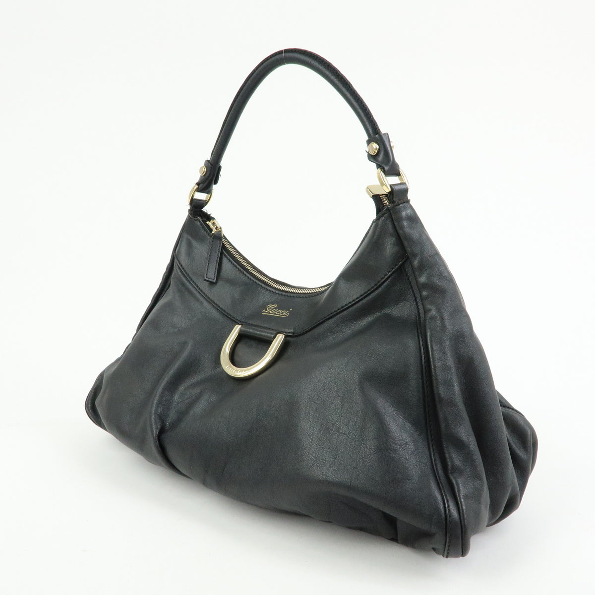 GUCCI Abbey Leather Shoulder Bag Hand Bag Black 189833