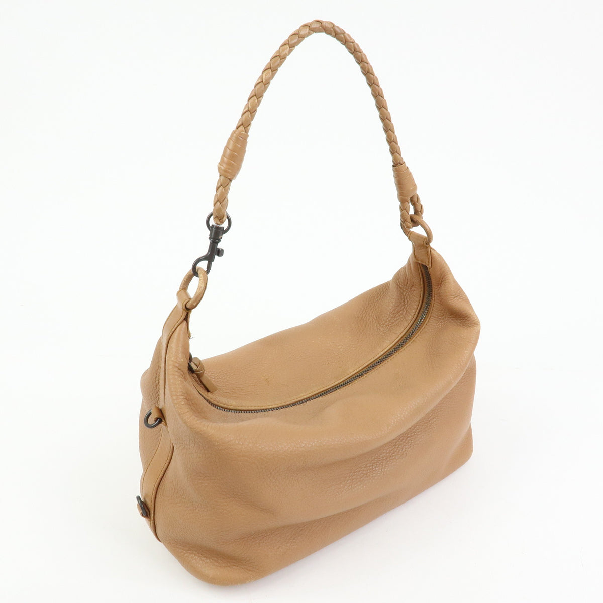 BOTTEGA VENETA Intrecciato Leather Shoulder Bag Hand Bag Brown