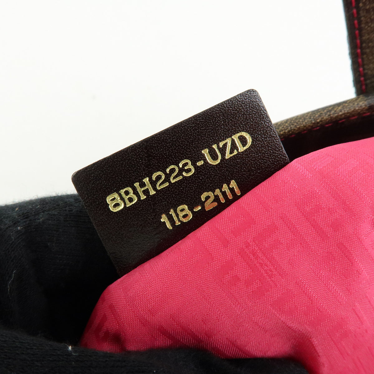 FENDI Zucca PVC Tote Bag Shoulder Bag Brown Pink 8BH223