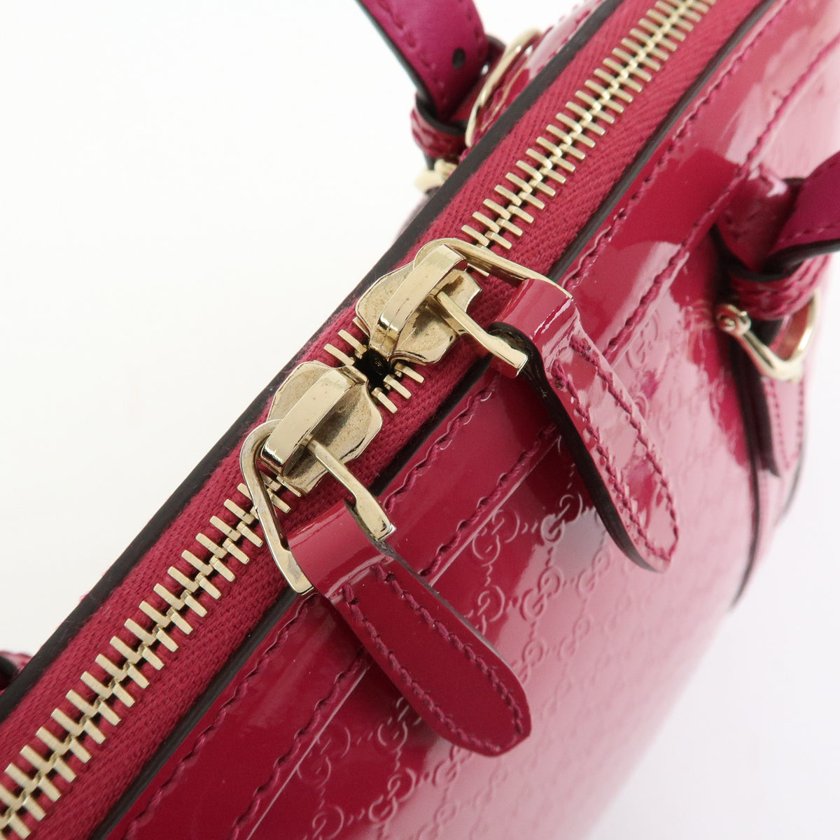 GUCCI Gucci Nice Microguccissima Patent Leather 2Way Bag Pink 309617