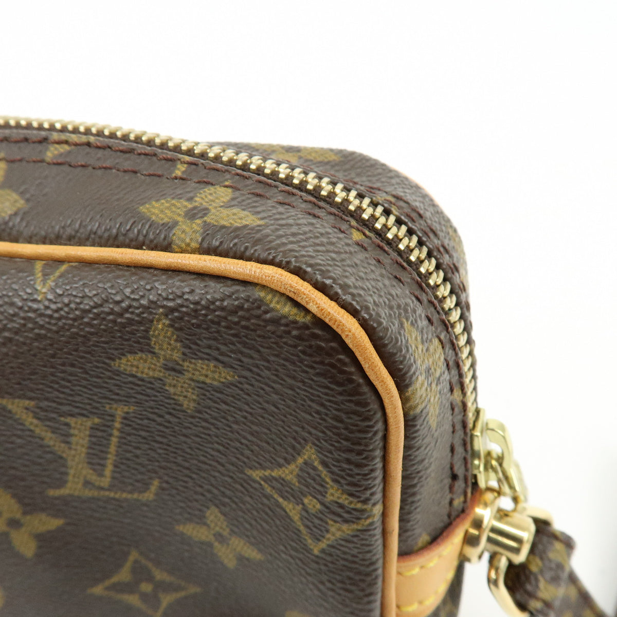 Louis Vuitton Monogram Marly Dragonne GM Clutch Bag Brown M51825