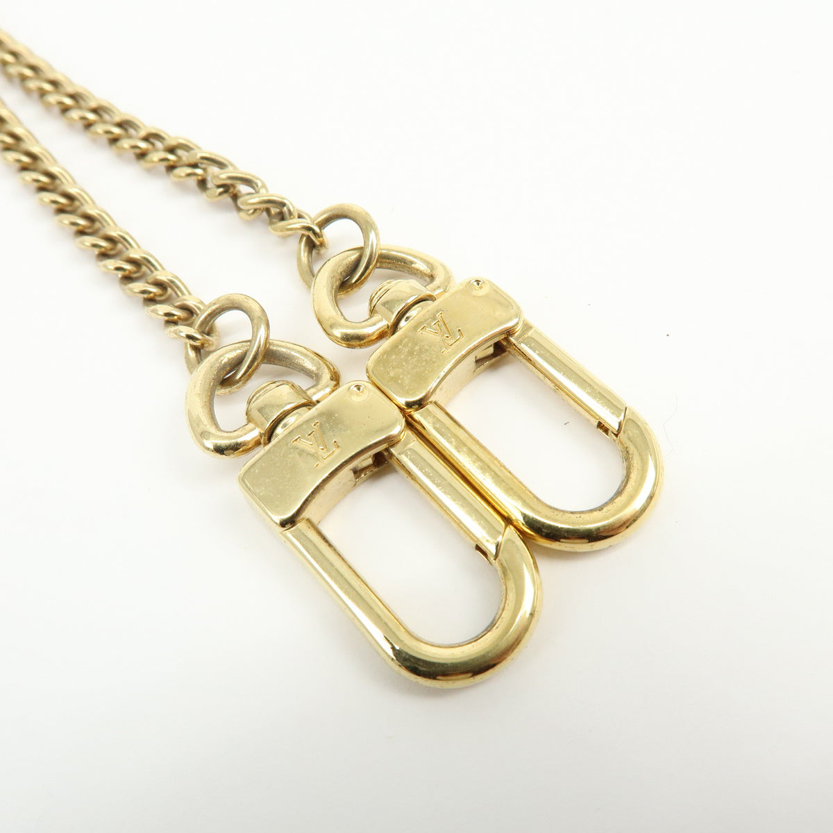 Louis Vuitton Bag Portefeuille Accordeon Metal Charm Key Chain Gold