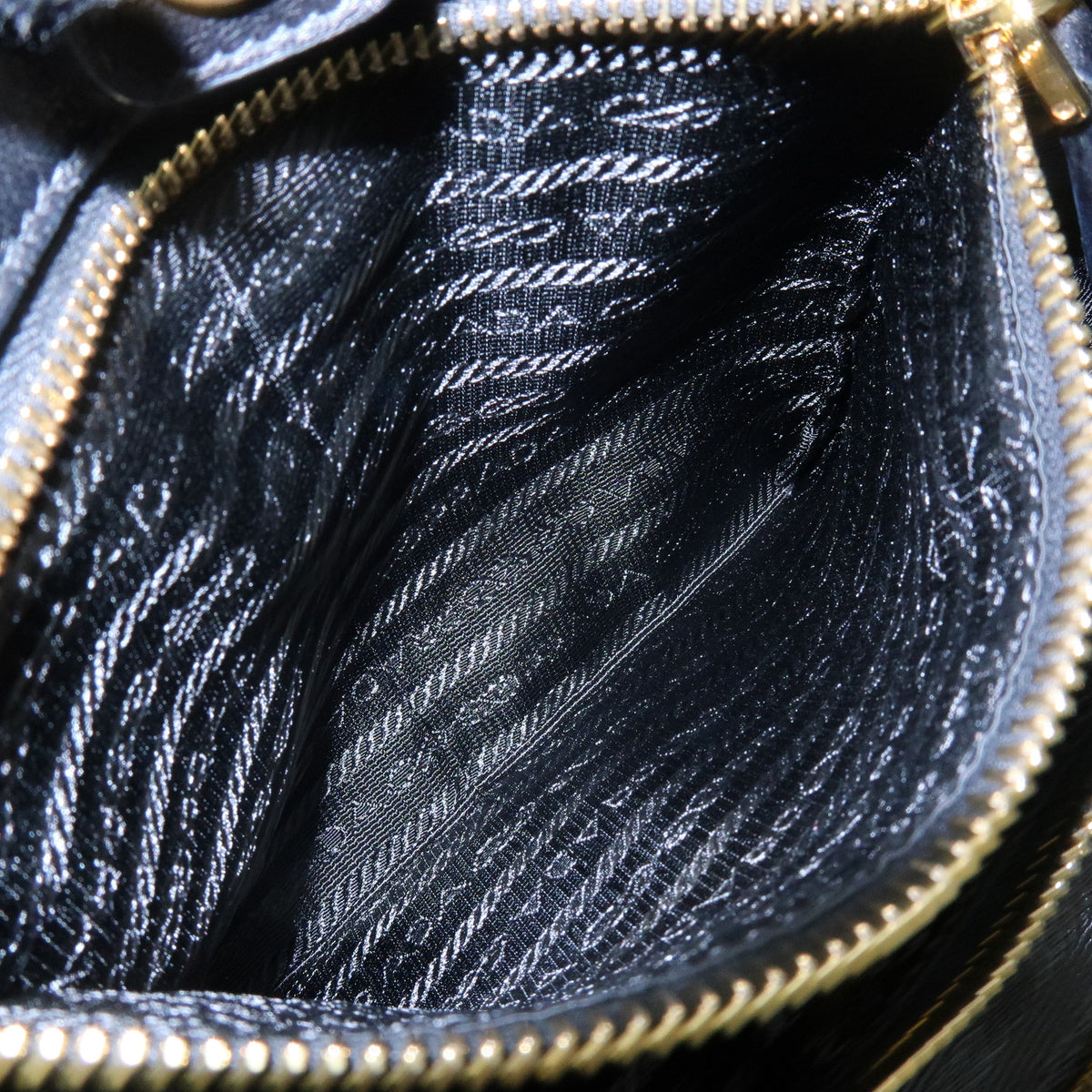 PRADA Nappa Leather Ribbon 2Way Hand Bag Tote Bag Black BN1601