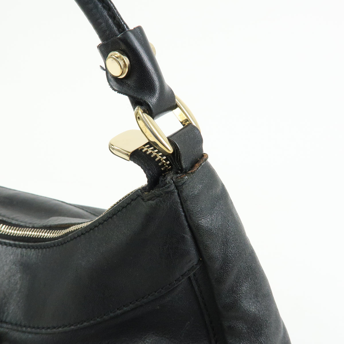 GUCCI Abbey Leather Shoulder Bag Hand Bag Black 189833